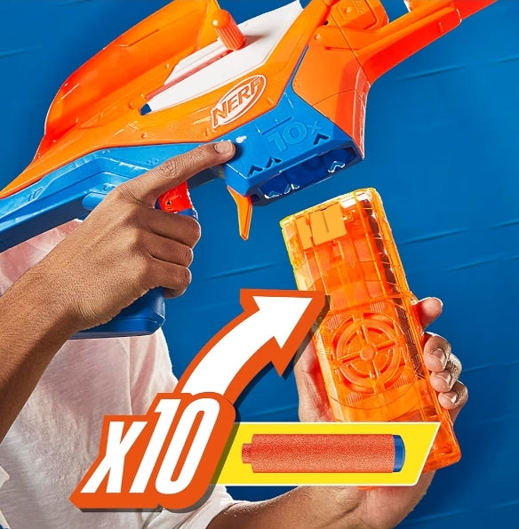 Nerf N Series Pinpoint Dart Blaster - 18 N1 Darts Compatible Only N Series Blasters, 10-Dart Clip Blaster