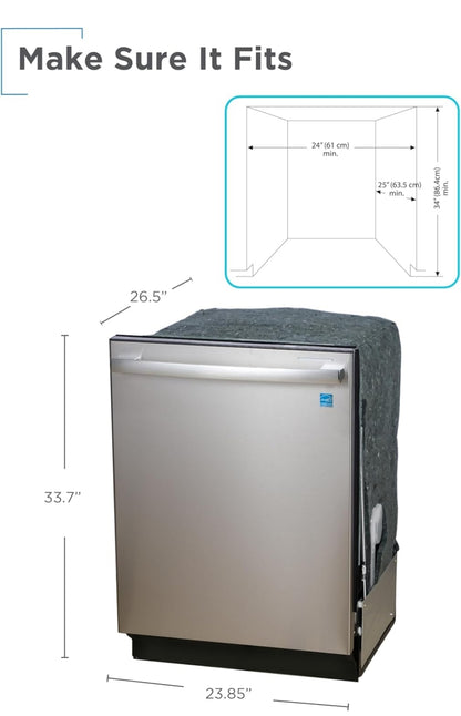 BLACK+DECKER 24" Designer Series Ingeboude Skottelgoedwasser, 14 Plekinstelling Kapasiteit met Vlekvrye Staalbad, Skottelgoedwasser met 6 Wasprogramme, Lae Geraas, ENERGY STAR Gesertifiseer, BDW500MHS