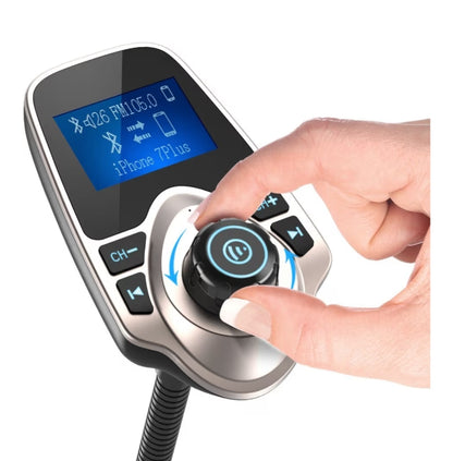 Bluetooth Motor FM-Sender Oudio-adapter Ontvanger Draadloos Handvry Voltmeter Motorkit TF Kaart AUX 1.44 Vertoon - Goud