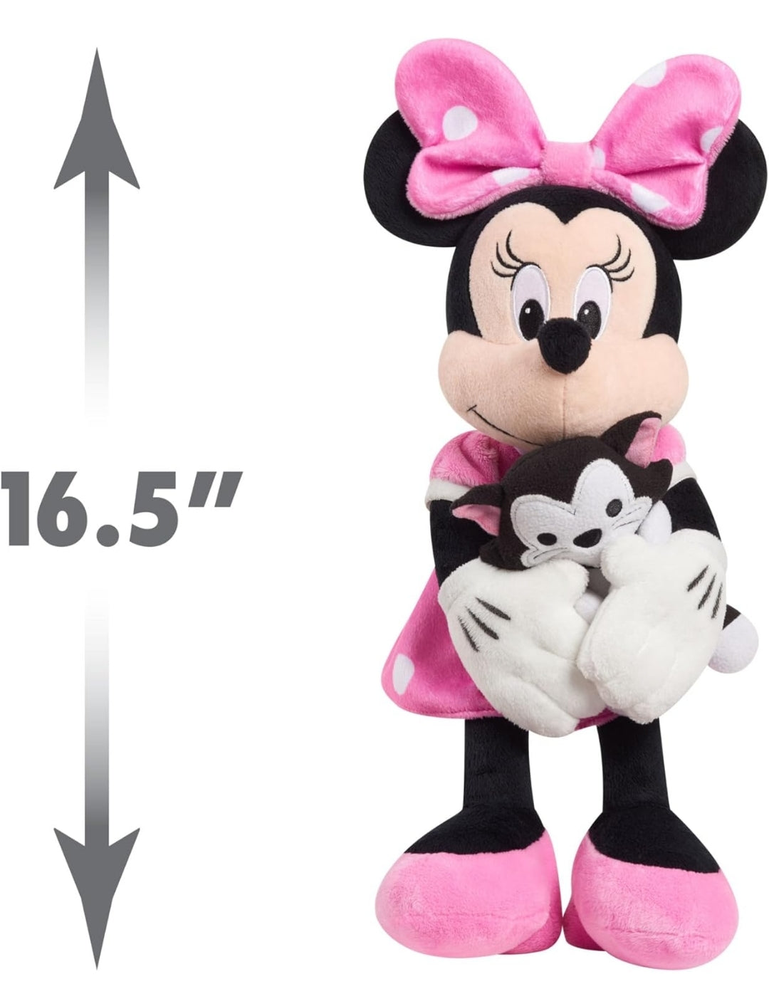 Disney Classics Lil Friends Minnie Mouse and Figaro 16.5" Large Plushie Stuffed Animal - Kids Toys for Ages 2 Up by Just Play