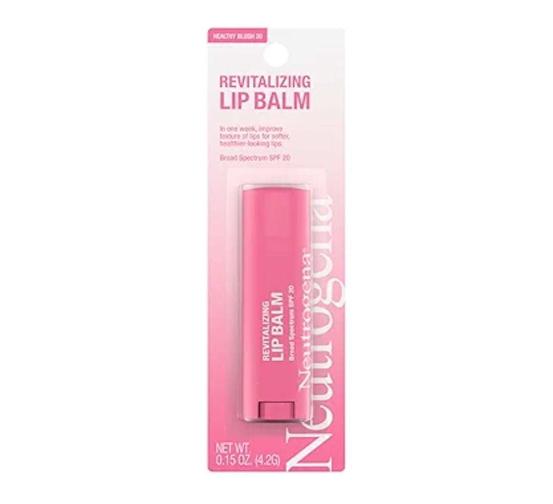 Neutrogena Revitalizing Tinted Lip Balm Broad Spectrum SPF 20 Bevogtigende Lipbalsem met 'n Subtiele Kleur Sheer Healthy Blush 20, (4.2 g)
