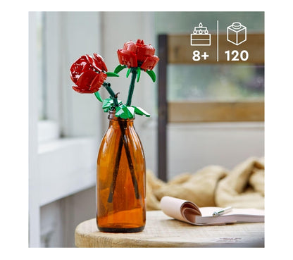 LEGO Rose - Bouwpakket vir Kinders, Meisies en Seuns - Kunsrose vir Dekor en Uitstalling
