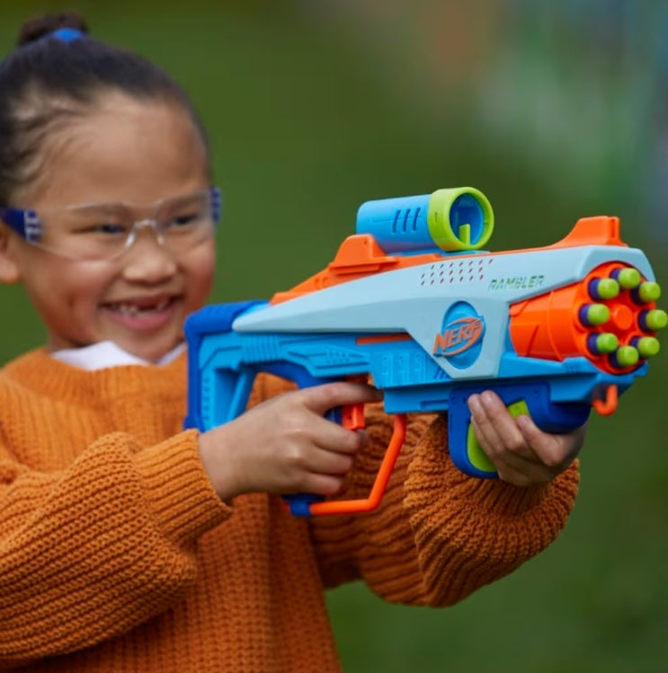 Nerf Blasters Elite Junior Rookie Pack Toy Foam Blaster, 32 Elite Darts, 4 Targets - Kids Outdoor Games