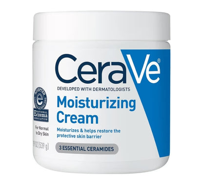 CeraVe Hydraterende Room, Liggaams- en Gesighidreermiddel vir Droë Vel m/ Hialuroonsuur en Skeramiede, Daaglikse Hidreermiddel (19 Oz)