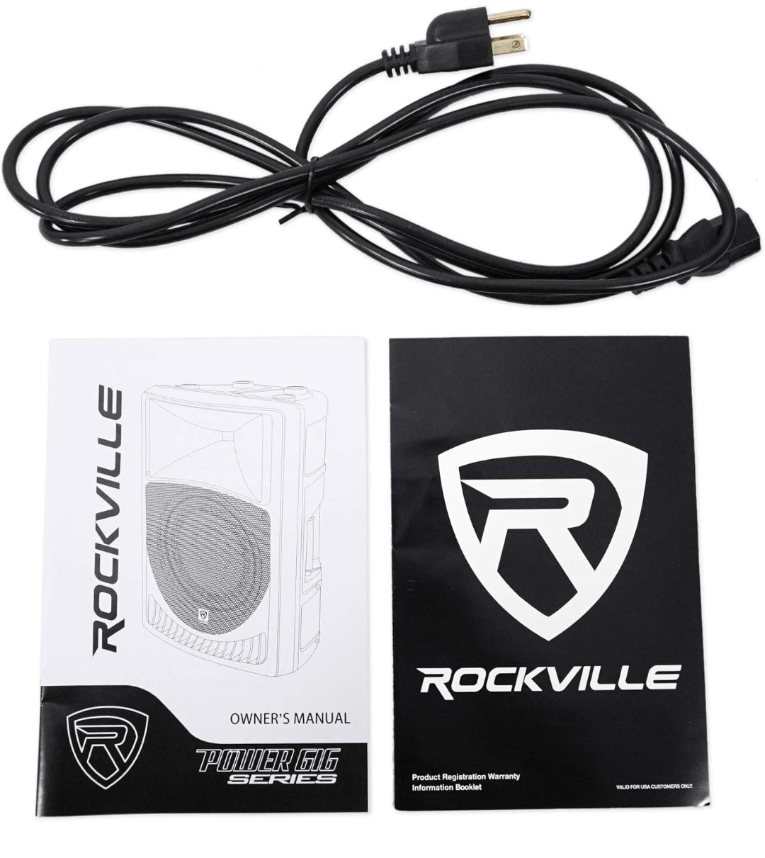 Rockville RPG8 400W 8" Powered PA Speaker, 2-Way System, Bluetooth, USB/SD Input - Lightweight