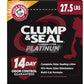 ARM & HAMMER Clump & Seal Platinum Clumping Cat Litter Odor Control, Multi-Cat, 14-Day Odor Control (27.5 Lbs)