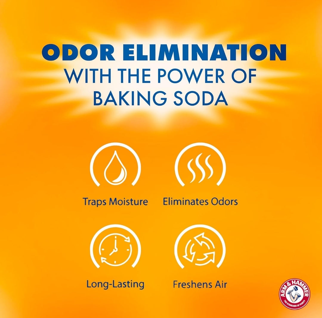Arm & Hammer Hanging Moisture Absorber and Odor Eliminator, 16.1 oz., 6 Pack, Clean Burst, Moisture Absorbers for Closet and Small Rooms, Long-Lasting Freshness
