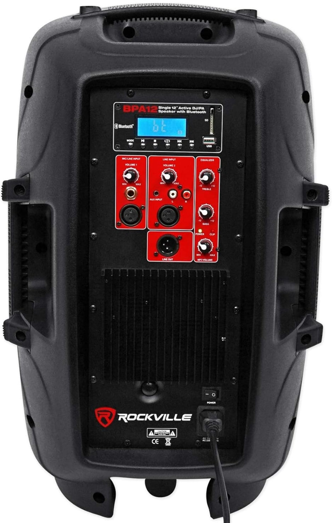 BUNDLE (2) Rockville BPA12 12" Pro Active 600w DJ PA Speaker with Bluetooth