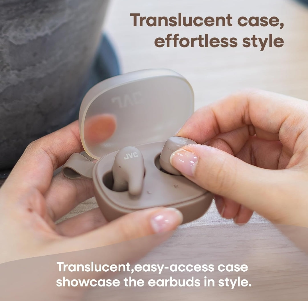 JVC Gumy Premium True Wireless Earbuds Noise Cancelling, Bluetooth 5.4 Headphones 26H Battery, ANC Ambient Mode, Gaming Low Latency, USB-C Case