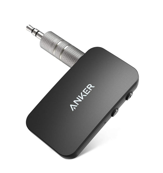 Anker Soundsync Bluetooth-ontvanger vir musiekstroming met Bluetooth 5.0, dubbele toestelverbinding, handvrye oproepe, 12-uur batterylewe, vir motor- en huisstereo - Slegs seinontvangs