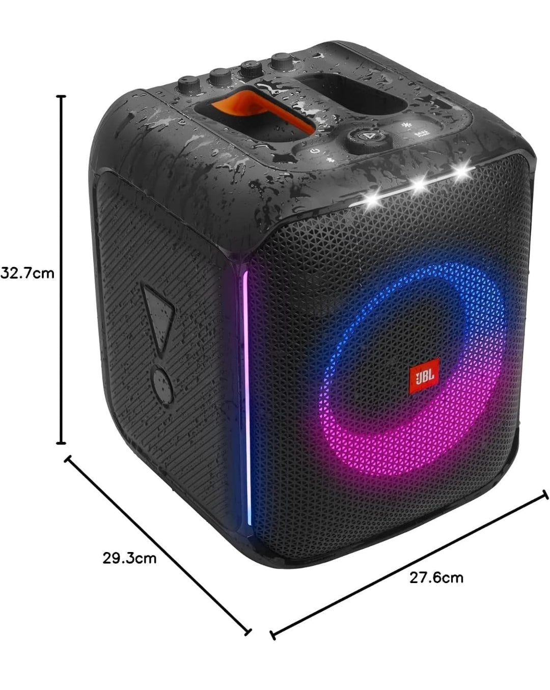 JBL Partybox Encore Essential: 100W Sound, Built-in Dynamic Light Show, and Splash Proof - Black
