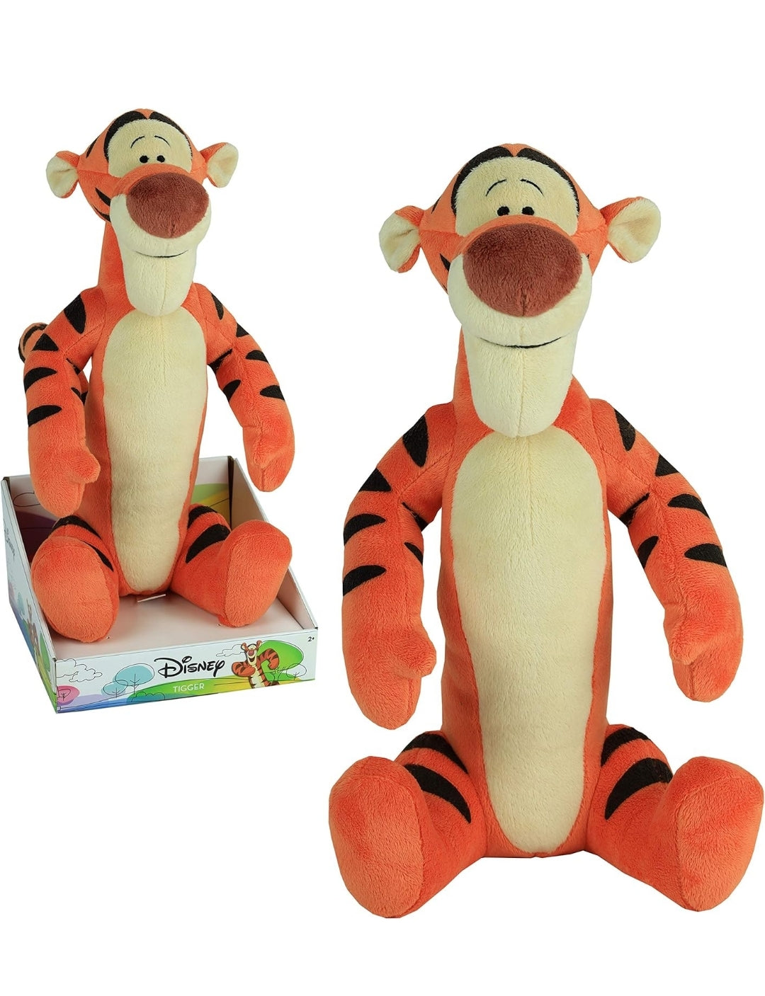 Disney Classics Friends Large 13.5-Inch Plush Tigger from Winnie the Pooh, Stuffed Animal, Tiger, Kids Toys for Ages 2 Up by Just Play
