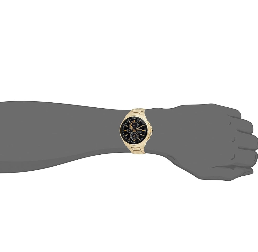 Seiko Coutura-versameling vir Mans Sonkrag Ewigdurende Kalender Alarm Chronograaf Horlosie