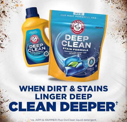 ARM & HAMMER Deep Clean Stain Formula, Laundry Detergent Power Paks (21 ct.)
