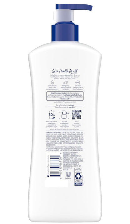 Vaseline Intensive Care Body Lotion Advanced Repair Unscented for Dry Skin Lotion Made with Ultra-Hydrating Lipids and Vaseline Jelly That Repairs Extremely Dry Skin 20.3 oz