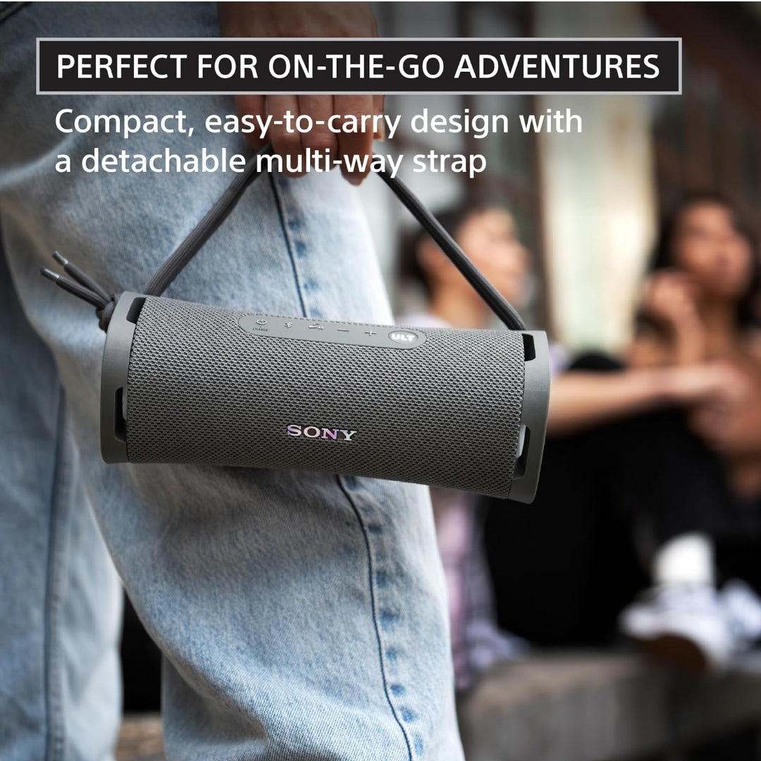 Sony ULT Field 1 Waterdigte Draagbare Bluetooth-luidspreker, Verbeterde Bas, 12 uur battery, IP67-gegradeerde stof-, skok- en roesbestand, Aflosbare band - Bosgrys