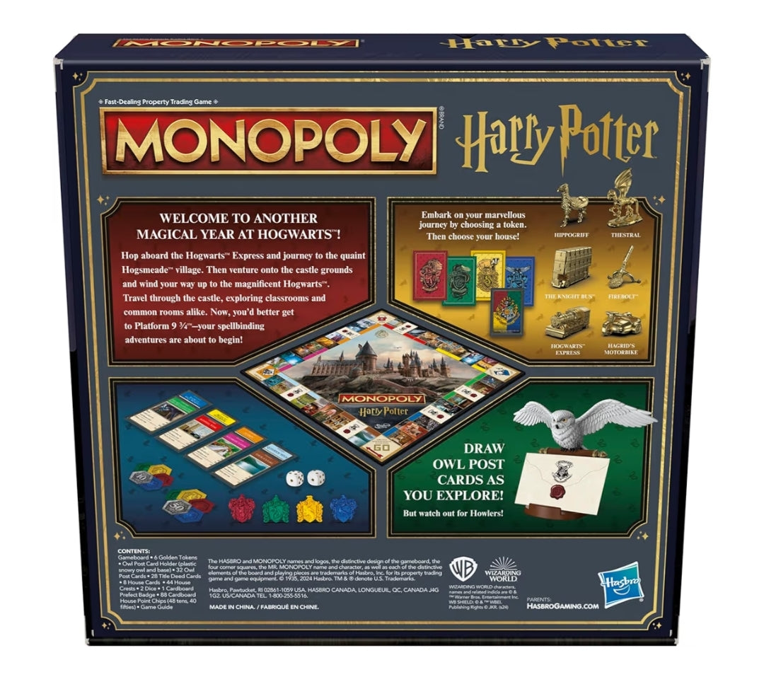 Hasbro Gaming Monopoly Harry Potter Edition Board Game - A Magical Adventure at Hogwarts