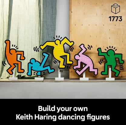 LEGO Kuns Keith Haring – Dansende Figure - Huisdekor Boustel vir Volwassenes - Muurkunsdekor