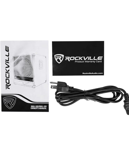 Rockville RBG10S Aktiewe PA-Subwoofer, Kompak, 10", 1200W, Diep Bas, Veranderlike Crossover, Ingeboude Beperker, Paalmontering, Ideaal vir DJ, Huispartytjies