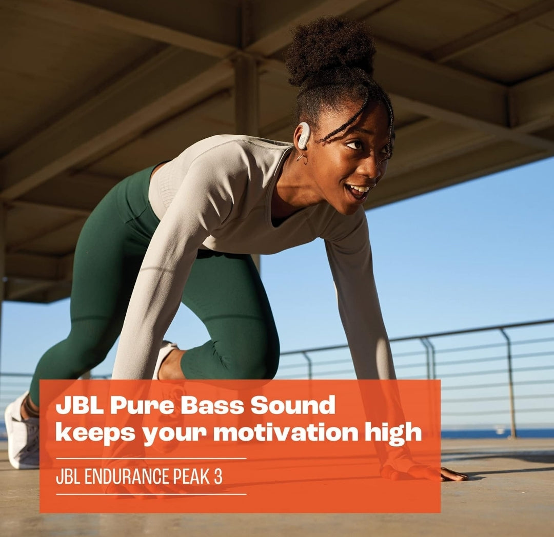 JBL Endurance Peak 3 - Dust and Water Proof (IP68) True Wireless Active Earbuds - (Black)