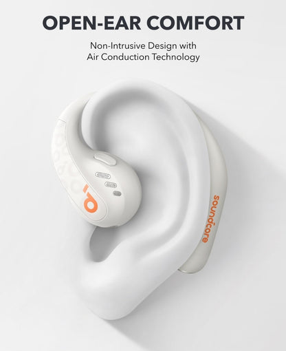 Soundcore by Anker AeroFit Pro Open-Ear Headphones, Ultra Comfort, Secure Fit, Ergonomic Design, Rich Sound with LDAC, Bluetooth 5.3, IP55 Water-Resistant, 46H Playtime, App Control, Wireless Earbuds