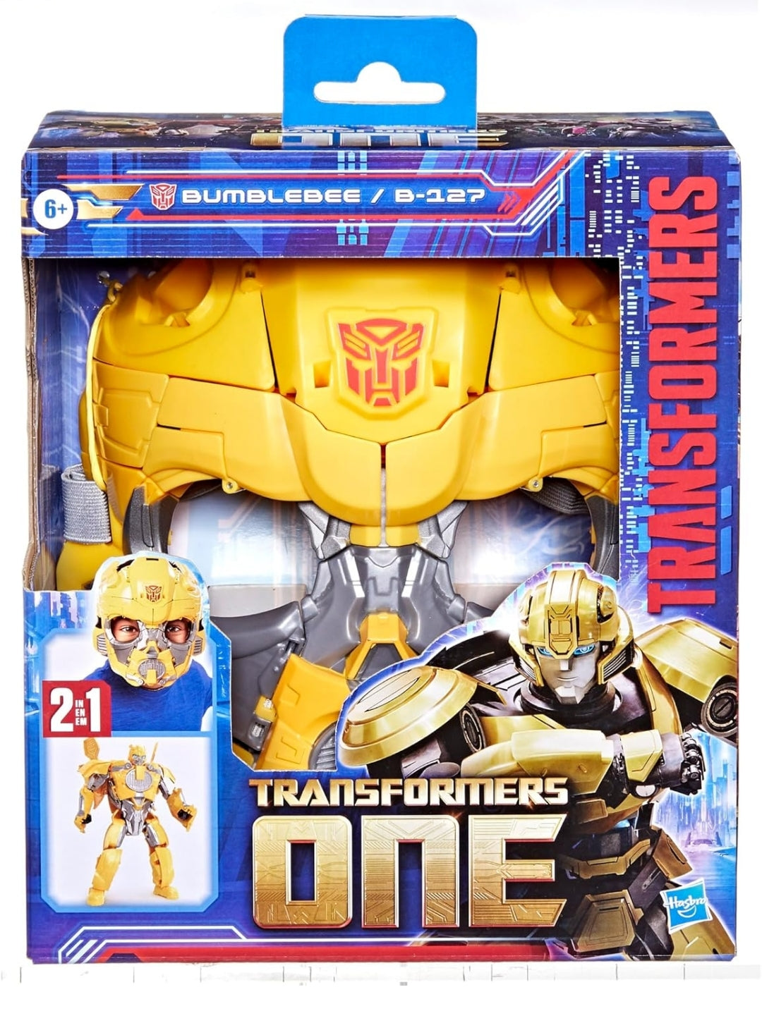 Transformers One 2 in 1 Bumblebee B-127 9.8 Inch Robot Action Figure, Converts to Mask, Interactive Toys for Boys and Girls Ages 6 and Up