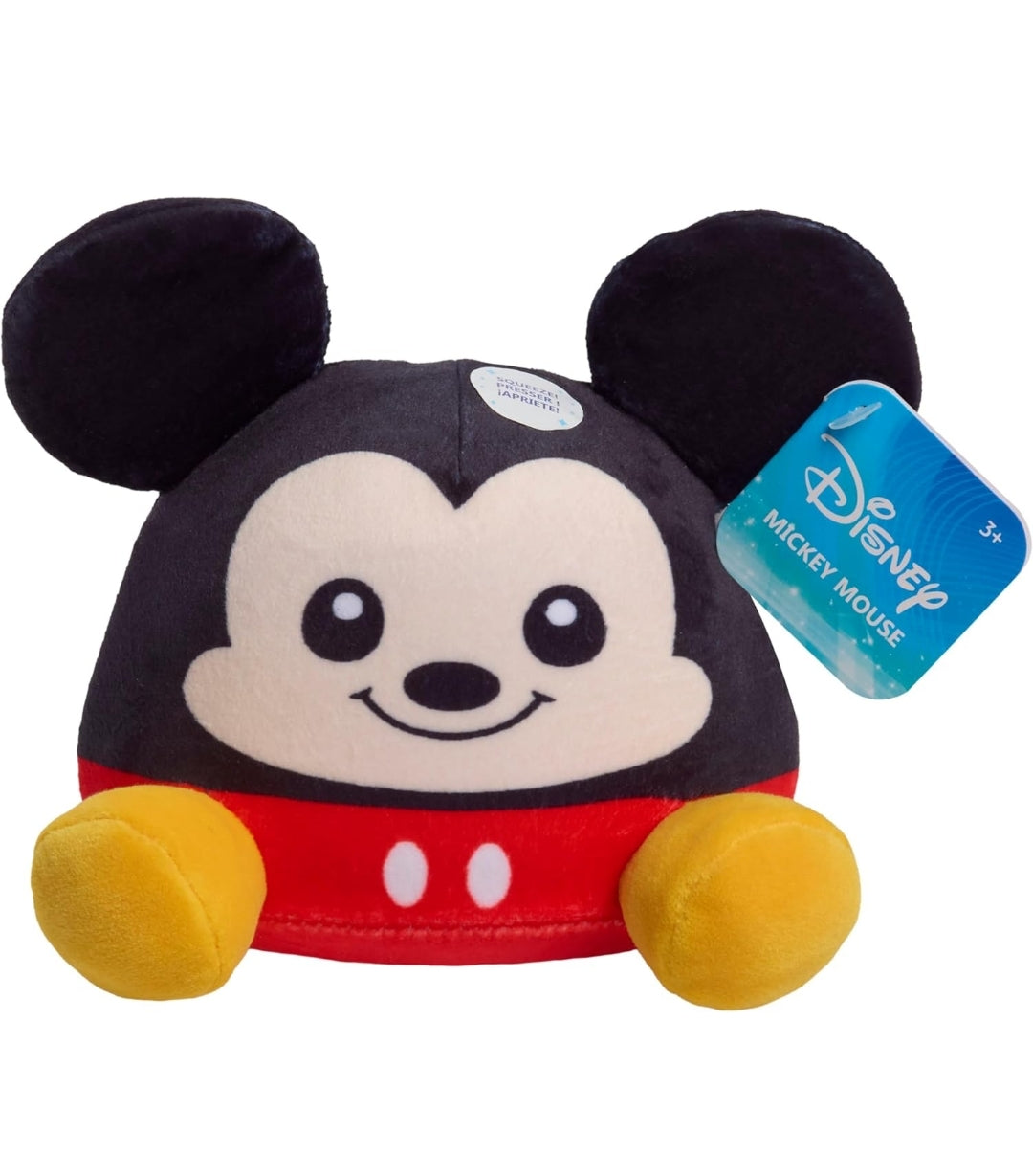 Disney Classics Mickey Mouse Small Weighted Plush, 5" Stuffed Animal - Kids Toys for Ages 3 Up by Just Play