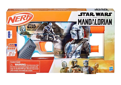 Nerf Star Wars The Mandalorian Dart Blaster w/ 12 Elite Darts Toy Foam Blasters