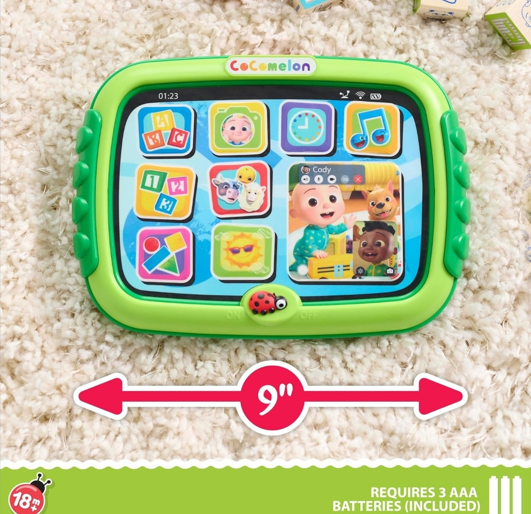 Just Play CoComelon Learning Tablet, 60+ Learning Phrases, Sing-Along to The “The Alphabet Song, Kids Toys for Ages 18 Month