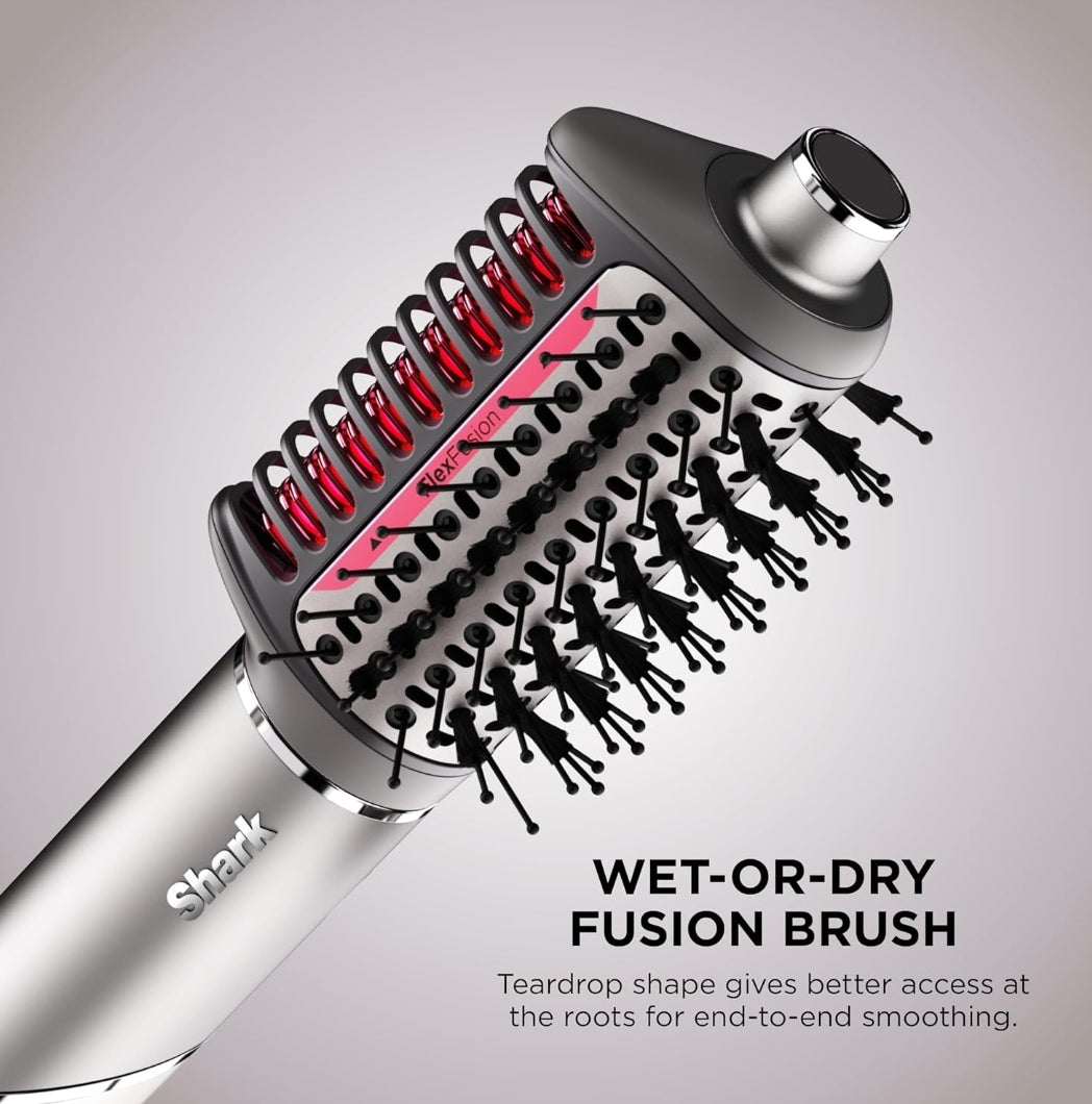 Shark FlexFusion Hair Dryer with Fusion Brush with Auto-Wrap Hair Curlers & Concentrator