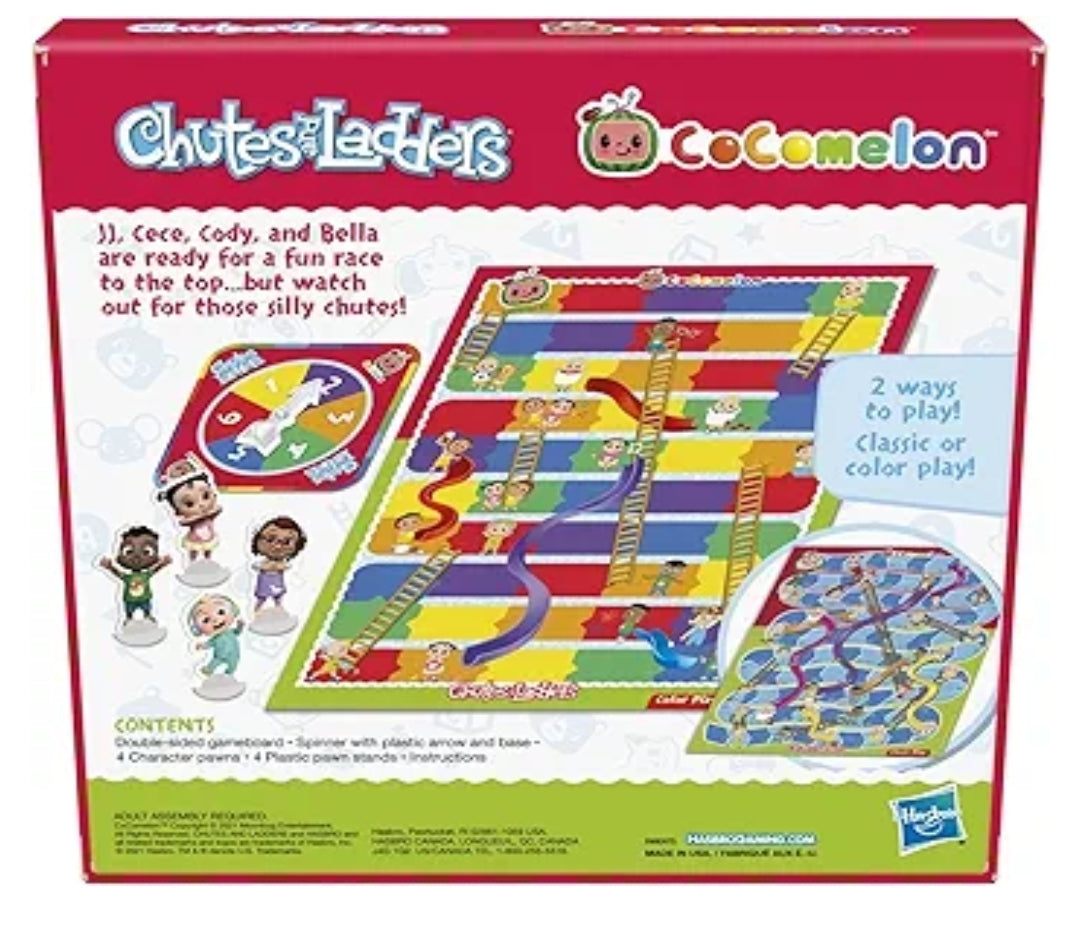 Hasbro Gaming Chutes and Ladders: CoComelon Edition Board Game for Kids