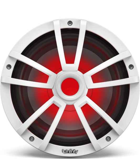 Infinity 1022MLW 10 Inch Marine RGB LED Subwoofer - White (1PC)