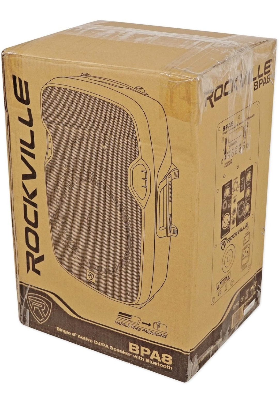 Rockville (2) BPA8 8" Professional Powered Active 300w DJ PA Speakers+Bluetooth