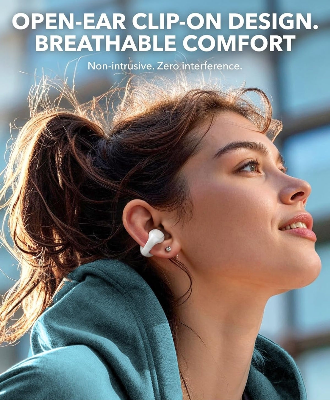 Soundcore C30i by Anker, Open-Ear Earbuds, Clip-On Headphones, Lightweight Comfort, Stable Fit, Firm-Shell Design, Attachable Ear Grips, Big Drivers for Clear Audio, 30H Play, IPX4 Water-Resistant