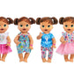 Baby Alive Single Outfit Set, Floral Dress for Baby Dolls, Teal with Flowers, Doll Not Included, Kids Toys for Ages 3 Up by Just Play