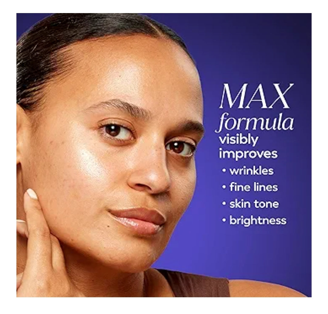 Olay Retinol Gesigbevogtiger, 24 MAX Anti-Veroudering Nagroom Sonder Geur, Hydrerende Velsorg - Peptiede, Gliserien (1.7 Oz)