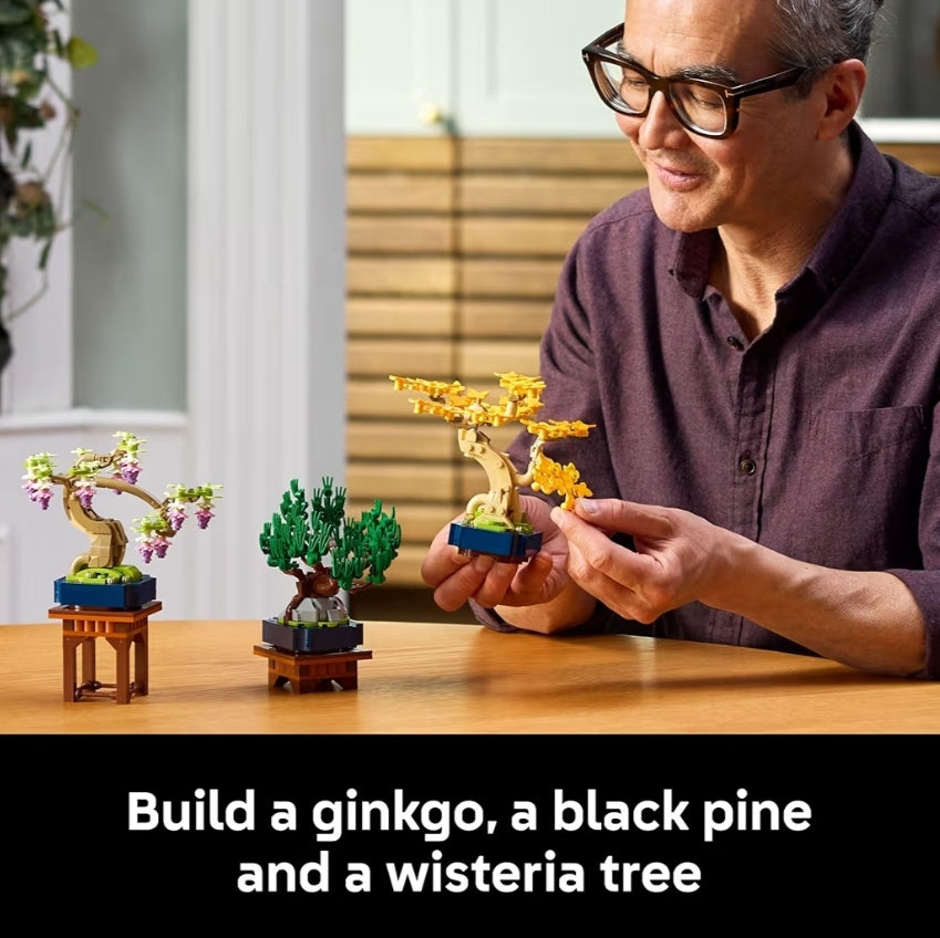 LEGO Botanicals Mini Bonsai Bome Boustel - Kunsmatige Bonsai Boom Boublokke