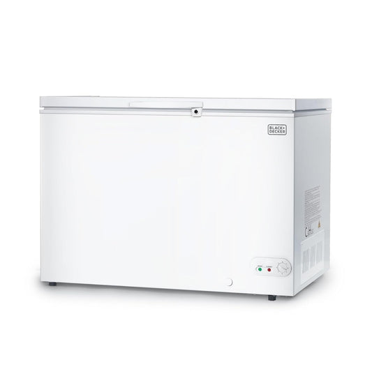 BLACK+DECKER 10 Kvt. Vt. Kisvrieskas, Diepvrieskas met Bo-opening, Vrieskas met 2 Verwyderbare Bergingsmandjies, Meganiese Temperatuurbeheer, Handmatige Ontdooiing, R600a Koelmiddel, BCF1000E, Wit