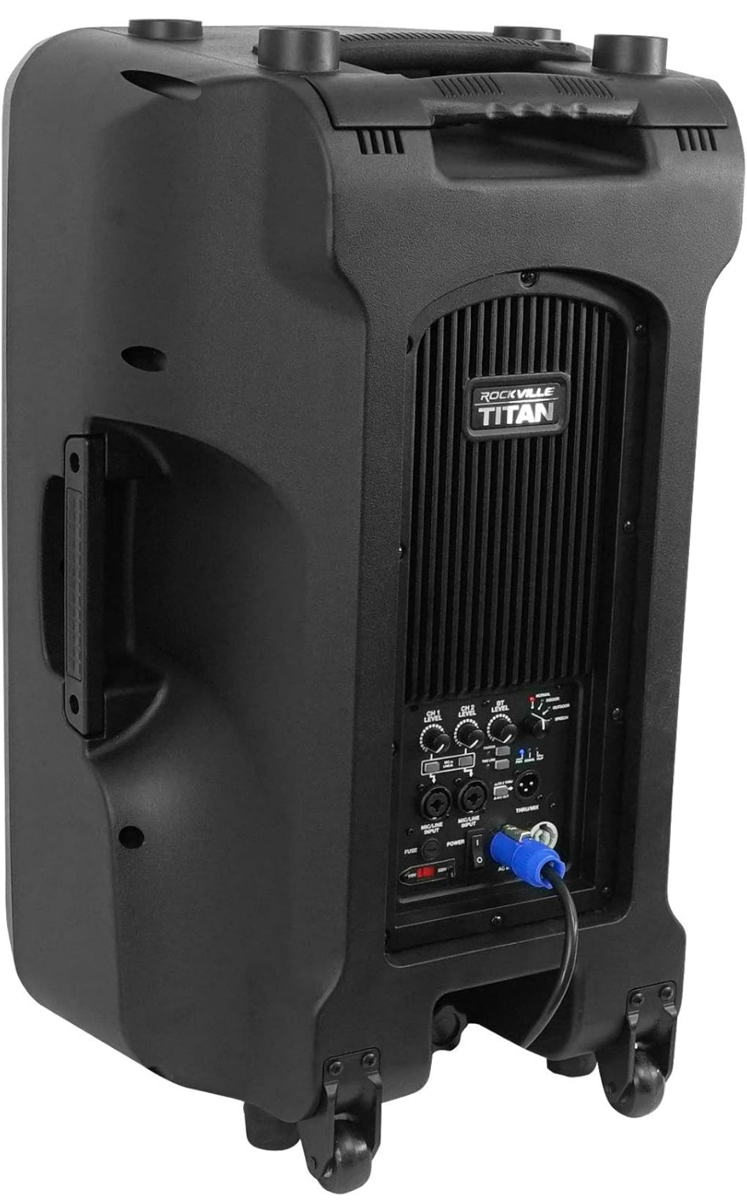 Rockville Titan 15 15" 2000w Powered DJ PA Speaker/Bluetooth/DSP/Wireless Link, Black