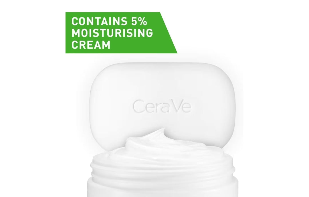 CeraVe Hydrating Cleanser Bar - Seepvrye Liggaam- en Gesigsreiniger met 5% Bevogtigende Room - 4.5 Oz