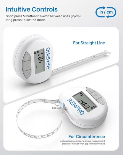 Smart Tape Measure with Smart Scale for Body Weight