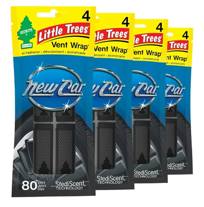 LITTLE TREES Kar Lugverfrisser Langdurige Geur – Nuwe Kar Geur, 4 Pakke (4 Stuks)