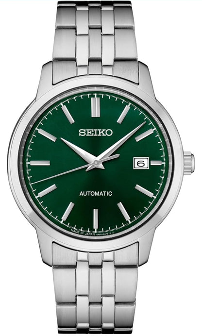 SEIKO horlosies Essentials Vlekvrye Staal Outomatiese Groen Skakelbord