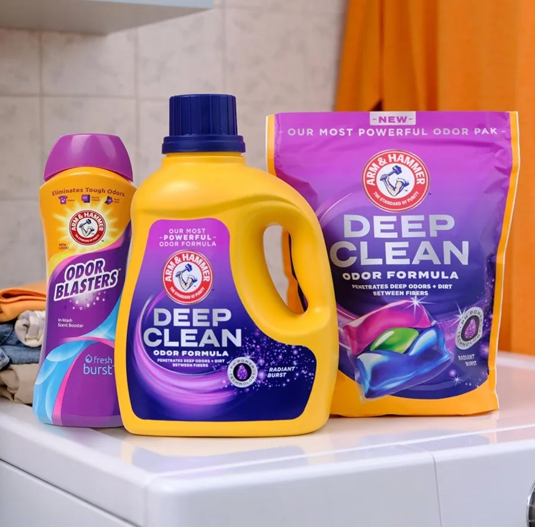 ARM & HAMMER Deep Clean Odor Formula Laundry Detergent Power Paks - Radiant Burst Scent (44 CT)