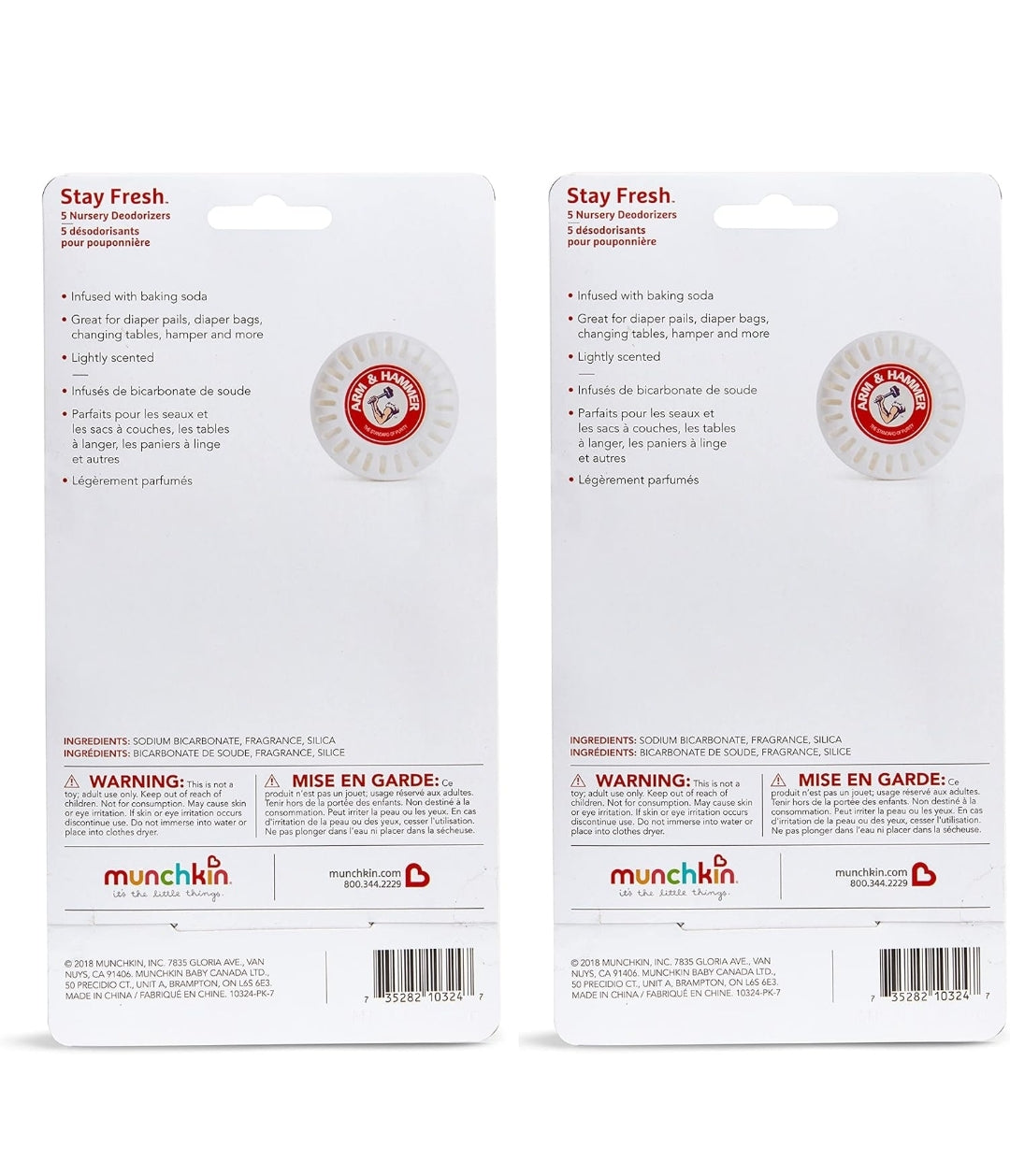 Munchkin Arm & Hammer Nursery Fresheners, Assorted Scents of Lavender or Citrus - 10CT