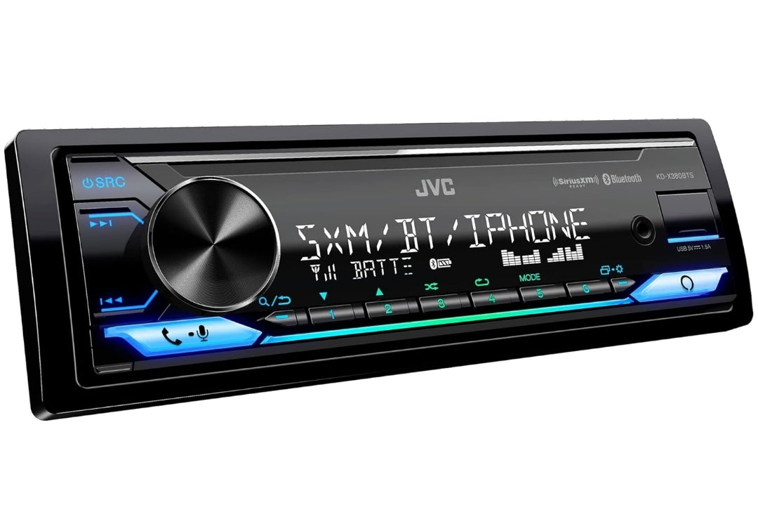 JVC KD-X380BTS Digitale Media Motorontvanger Met Bluetooth, USB, SiriusXM, Alexa