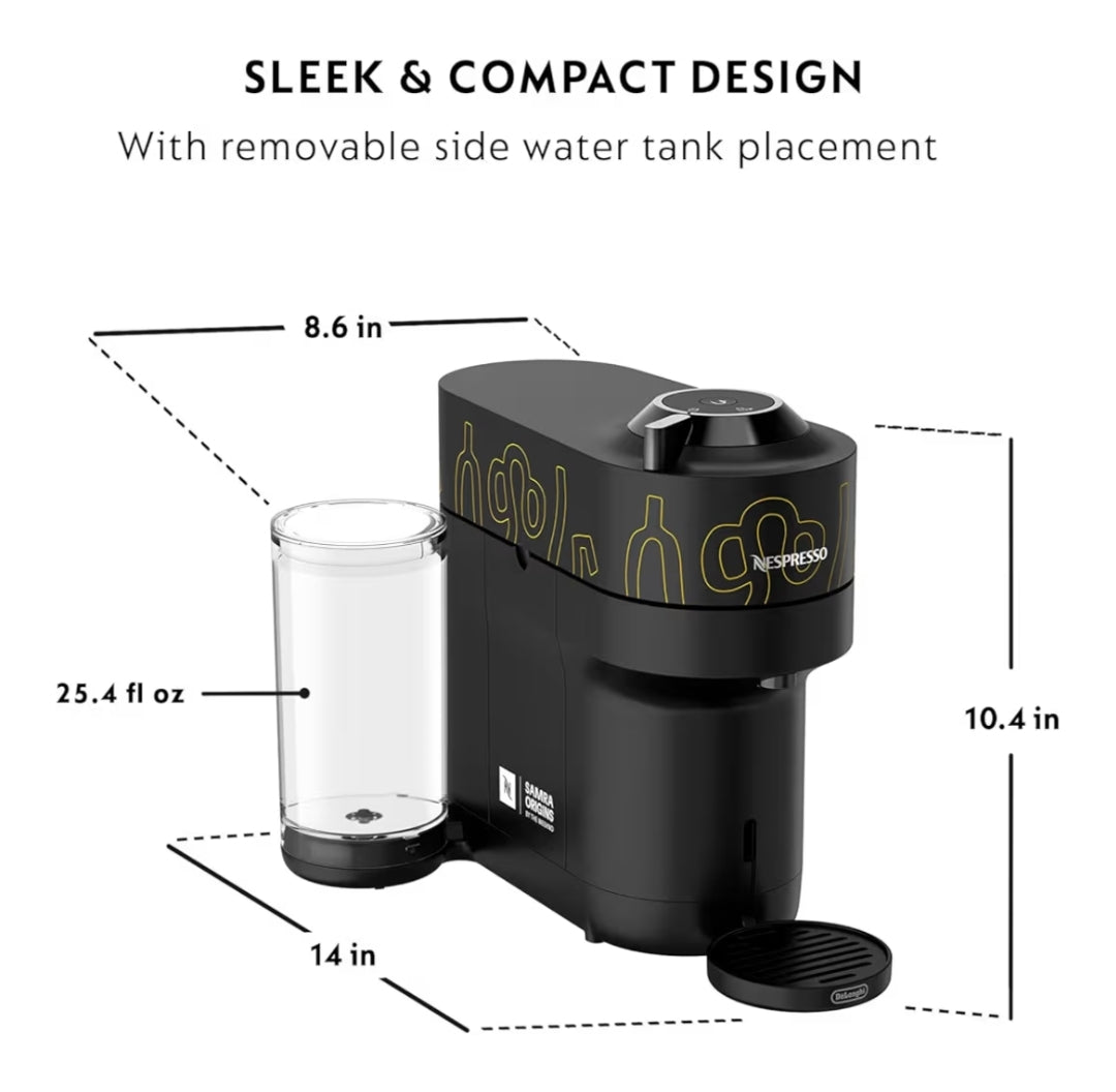 Nespresso Vertuo Pop+ Koffie- en Espressomaker deur De'Longhi, Samra Origins deur The Weeknd, Dubbele Espresso - Liggebraai (20Stk)