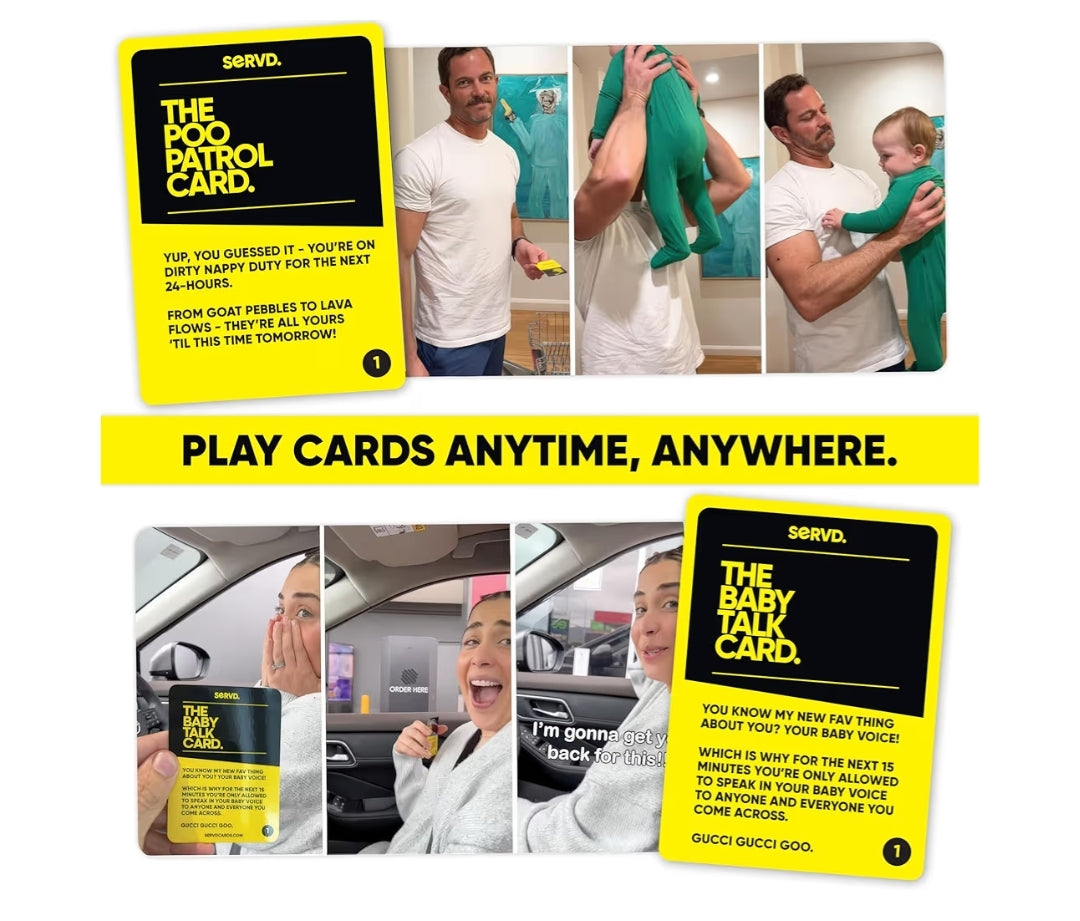 Hasbro SERVD Newborn Parents Edition Game – Hilarious Real-Life Couples Card Game – (Ages 17+)