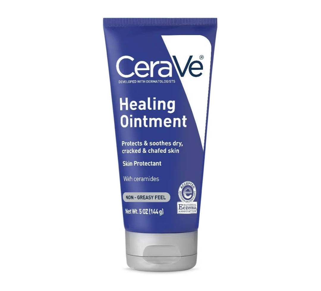 CeraVe Healing Ointment Hialuroonsuur & Seramiede, Gesig & Liggaam Velversperring Herstel Geurvry & Lanolienvry (147ml)