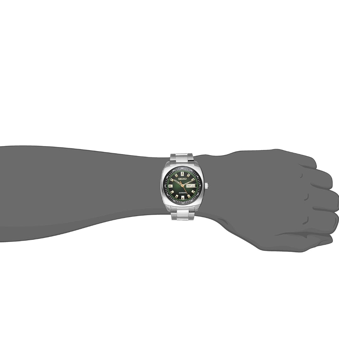 SEIKO Outomatiese Horlosie vir Mans - Recraft-reeks - Vlekvrye Staal Kas en Armband, Dag/Datum Kalender, 50m Waterbestand, en 41 Uur Kragreserwe